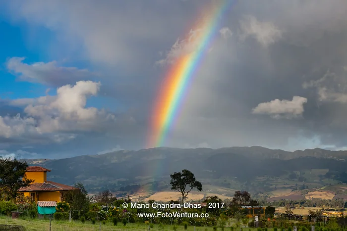 Colombia - A Blazing Rainbow over the Andes Mountains in Subachoque