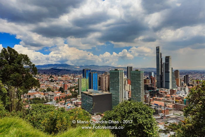 Bogota, Colombia - High Angle View of the South American Capital