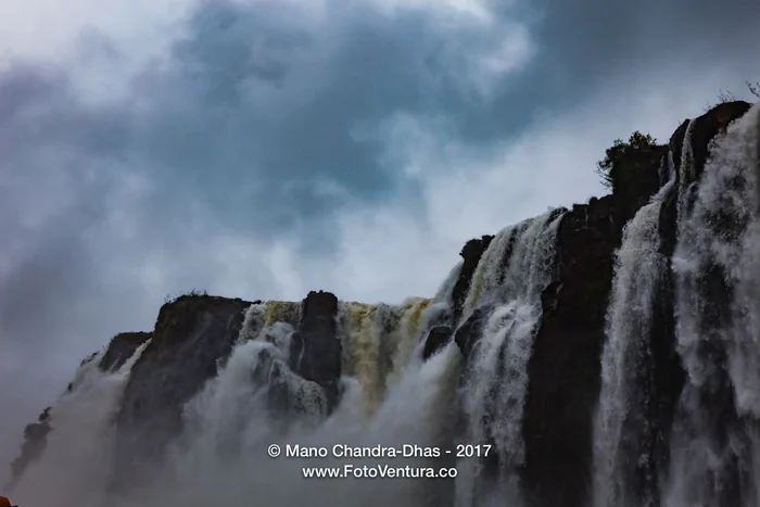 The Iguaçu Falls under a stormy sky, Brazil