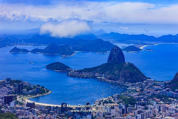 Rio de Janeiro, Brazil: Looking towards Sugar Loaf from Corcovado