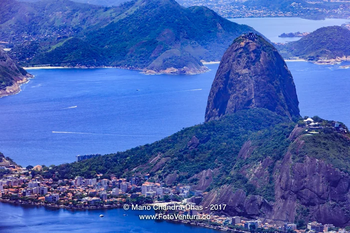 Rio de Janeiro, Brazil: Looking at Sugar Loaf from Corcovado
