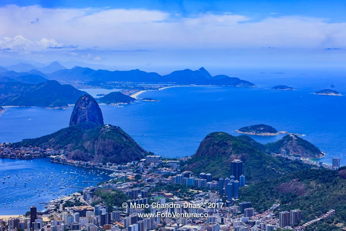 Rio de Janeiro, Brazil: Looking towards Sugar Loaf from Corcovado