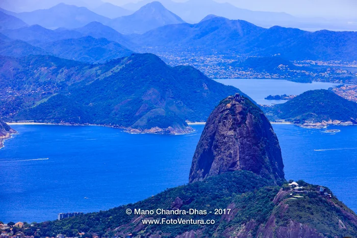 Rio de Janeiro, Brazil: Looking at Sugar Loaf from Corcovado