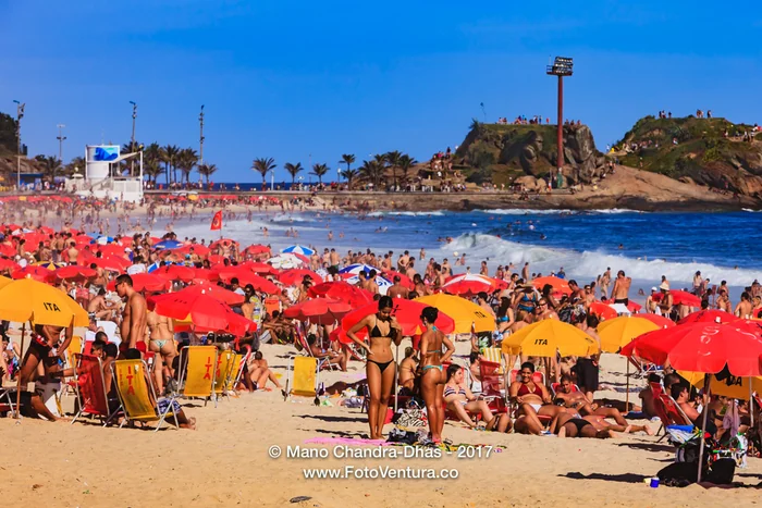 Brazil - Ipanema Beach, Rio de Janeiro, bikinis and umbrellas