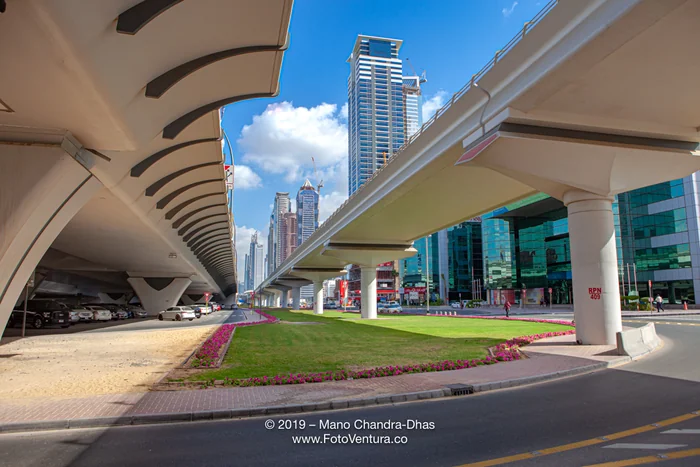 Dubai, United Arab Emirates - New Bridges On Sheikh Zayed Road, Over The Dubai Water Canal; Modern Bridges Where Once Was Only A Desert Road.