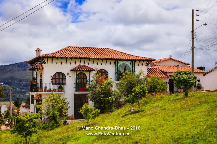 Guatavita, Colombia - colonial style Houses on hillside
