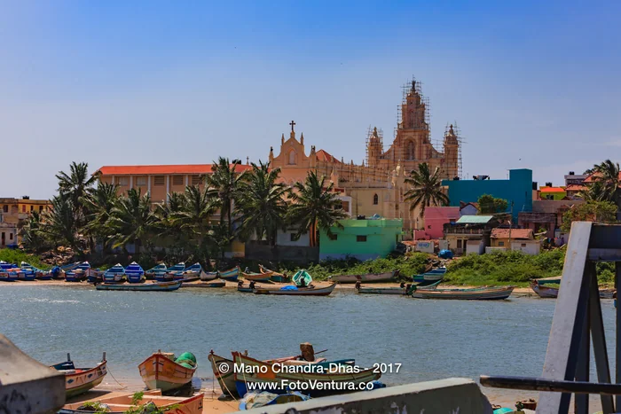 Mannakudi, Tamil Nadu, India - Coastal Scene in the Fishing Town