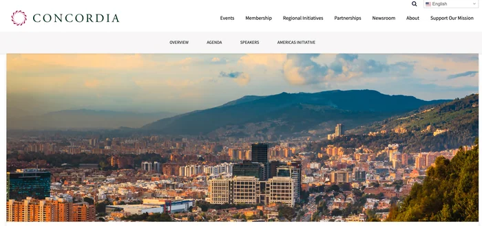 Portada del programa de la Cumbre Concordia Américas 2018