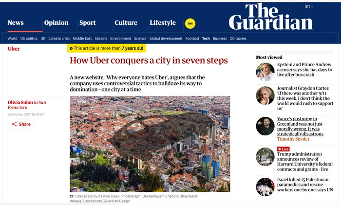 Sitio web de The Guardian