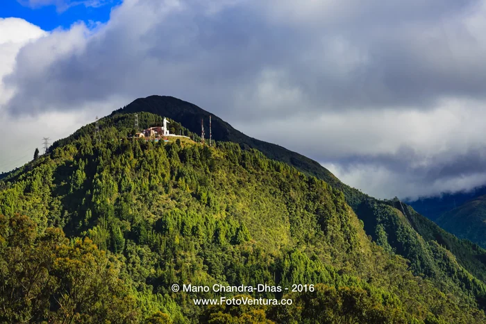 Bogotá, Colombia - Andes Peak of Guadalupe as Viewed from Monserrate