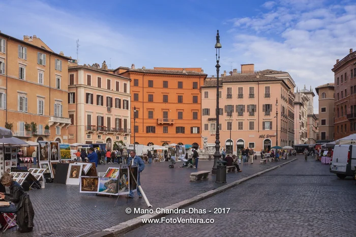 Rome, Italy - Paintings for sale on Piazza Navona