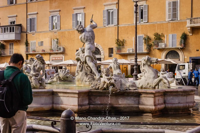 The Fountain of Neptune, in Piazza Navona