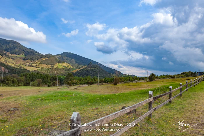 Colombia, South America - The Idyllic Andes Mountains Near The Andean Laoke Known Locally As Embalse Del Nuesa At Over 10,000 feet Above Mean Sea Level In The Department Of Cundinamarca; Nature Background