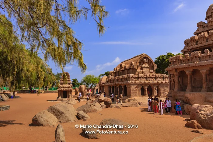 Mahabalipuram, Tamil Nadu, India- The 7th Century Single Granite Rathas