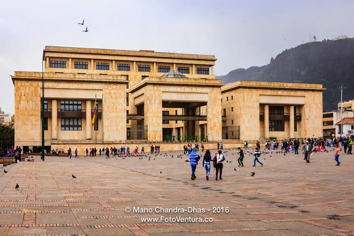 Bogotá, Colombia - Plaza Bolivar and Palacio de Justicia.