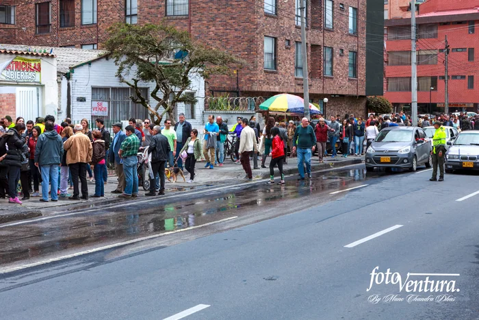 Colombia - The Historic Peace Referendum - Voters Seen Queuing up to Vote