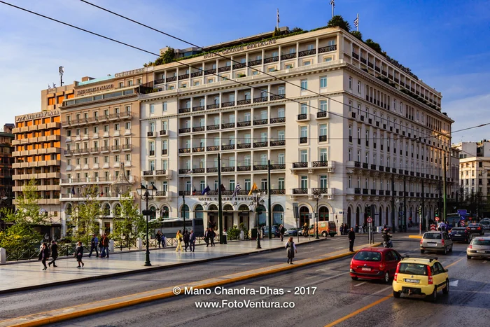 Athens, Greece: Hotel Grand Bretagne on Syntagma Square at Sunset © Mano Chandra Dhas