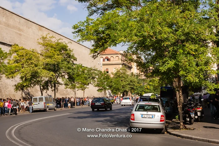 People queuing for tickets to the Vatican Museums, Rome