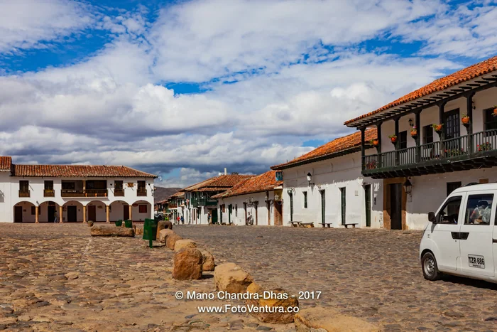 Colombia, South America - Plaza Mayor in historic 16th Century Villa de Leyva
