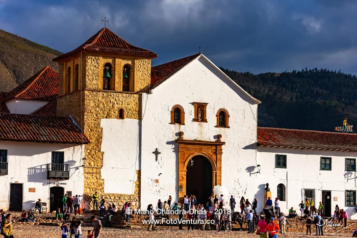 Colombia, South America - Church On The Plaza Mayor Of The Historic 16th Century Town of Villa de Leyva