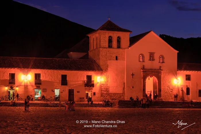 Colombia, South America - Church On The Plaza Mayor Of The Historic 16th Century, Andean Town of Villa de Leyva