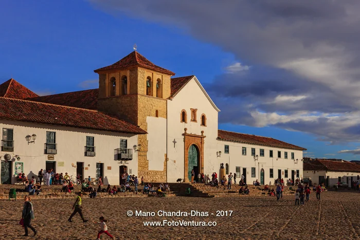 Colombia, South America - Church On Cobblestoned Main Square of Villa de Leyva
