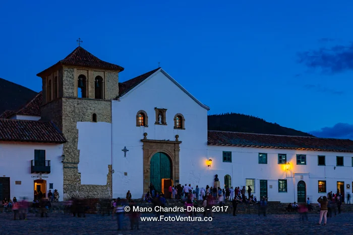 Colombia, South America - Church On Cobblestoned Main Square of Villa de Leyva