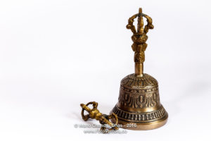 Hand-crafted bronze Tibetan buddhist prayer bell