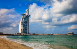 Dubai, UAE - The iconic Burj Al Arab Hotel.