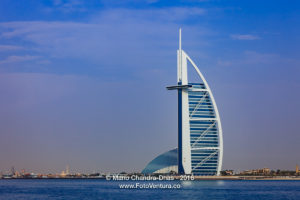 Dubai, UAE: The Burj Al Arab and Jumeirah Beach Hotels.