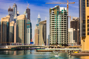 Marina and Modern Waterfront Skyscrapers.
