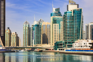 Dubai, UAE - Luxurious Marina and Modern Waterfront Skyscrapers.