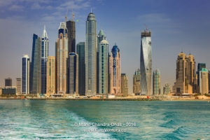 Dubai, UAE - Marina Towers, Off-shore View