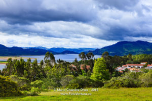 Guatavita on the Andes, Colombia: looking towards Embalse del Tominé