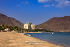 Khor Fakkan, UAE: Idyllic Beach and Hotel on Arabian Sea.