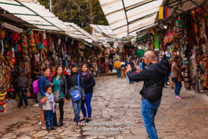 Bogota, Colombia - Tourists on the Andean peak of Monserrate