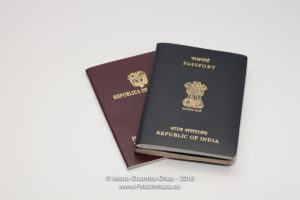 Couple of passports on White Background