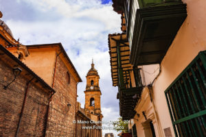 Bogota, Colombia: Looking Upwards at Belfry of Cathedral Primada 1 Bogota, Colombia: Looking Upwards at Belfry of Cathedral Primada