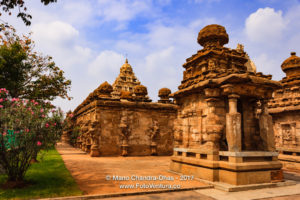 Kanchipuram, India - Kailasanathar Temple, Outer Wall and shrine