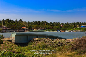 Kanyakumari India - Mannakudi Bridge destroyed by 2004 Tsunami