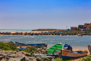 Kanyakumari, South India - Fishing boats Moored on the Creek