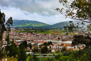 Colombia - Looking at Zipaquira town from higher elevation