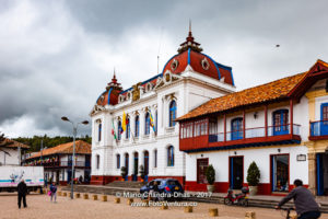 Colombia - colonial Zipaquira Town Hall on main square