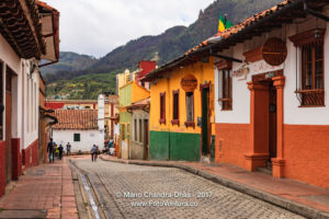 Bogotá Colombia - Spanish Colonial Architecture and Brightly Painted Walls in La Candelaria ©Mano Chandra Dhas