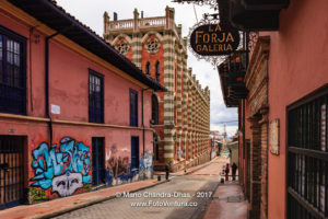 Bogotá Colombia - Spanish Colonial Architecture and Brightly Painted Walls in La Candelaria ©Mano Chandra Dhas