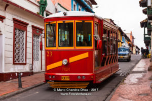 Bogotá Colombia - A Tourist Bus, modelled on the Old Tram in La Candelaria ©Mano Chandra Dhas