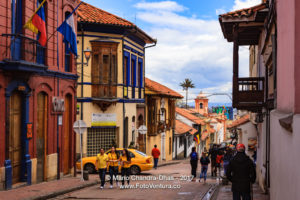 Bogotá Colombia - Spanish Colonial Architecture and Colourful Walls in La Candelaria ©Mano Chandra Dhas