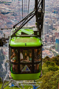 Bogota, Colombia - A Cable Car Carrying Tourists Approaches the Andean Peak of Monserrate © Mano Chandra Dhas