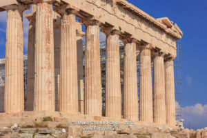 Athens Greece: The Landmark Parthenon on Acropolis; Massive Marble Columns © Mano Chandra Dhas