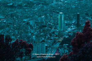 Bogota, Colombia - Downtown District Viewed From The Andean Peak Of Monserrate